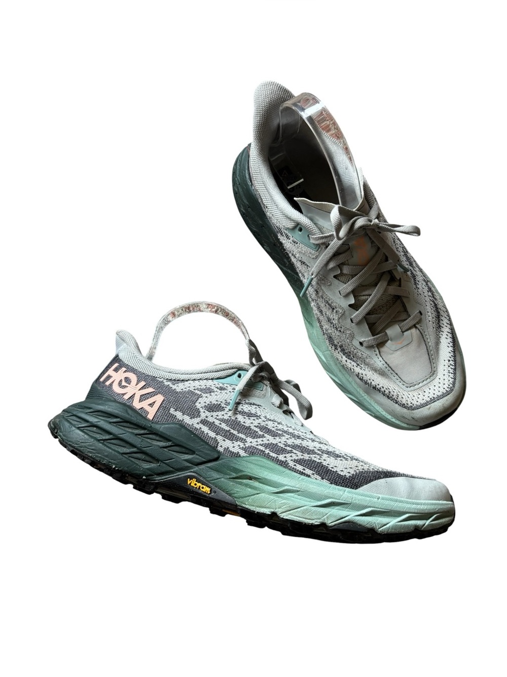 HOKA Speedgoat 5 Trail Running Shoe (Women)Harbor Mist / Spruce, SIZE 9.5B